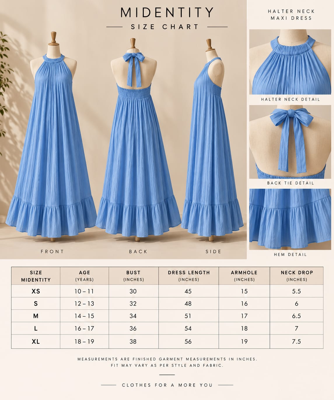 Sky Cascade Dress