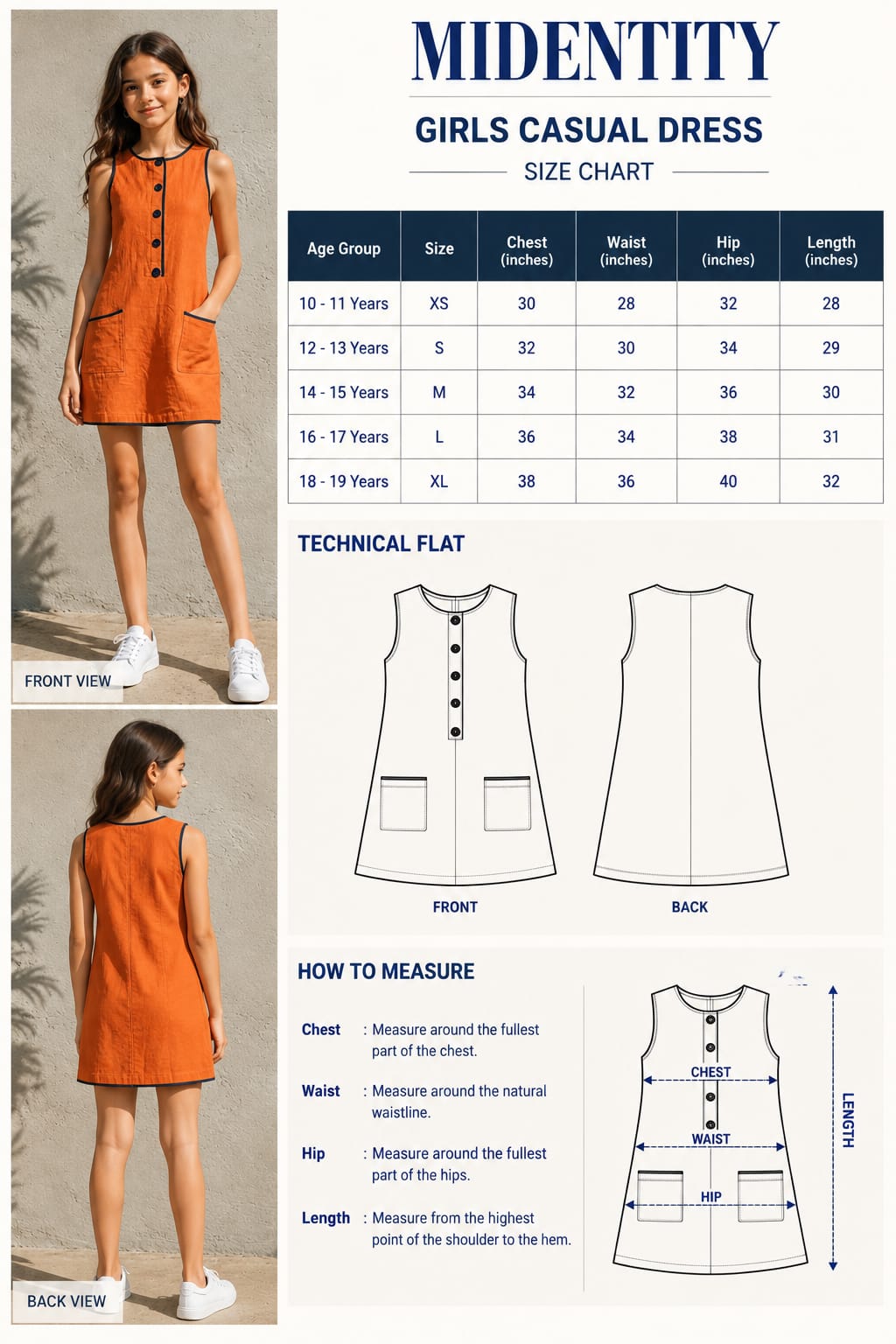 Sunset Piping Dress