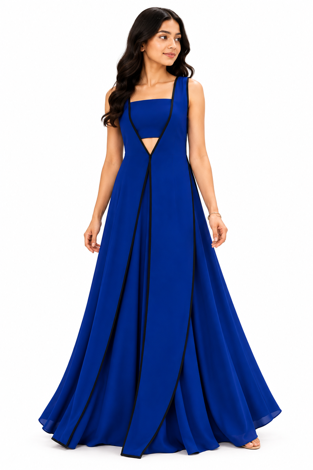 Monochrome Line Gown