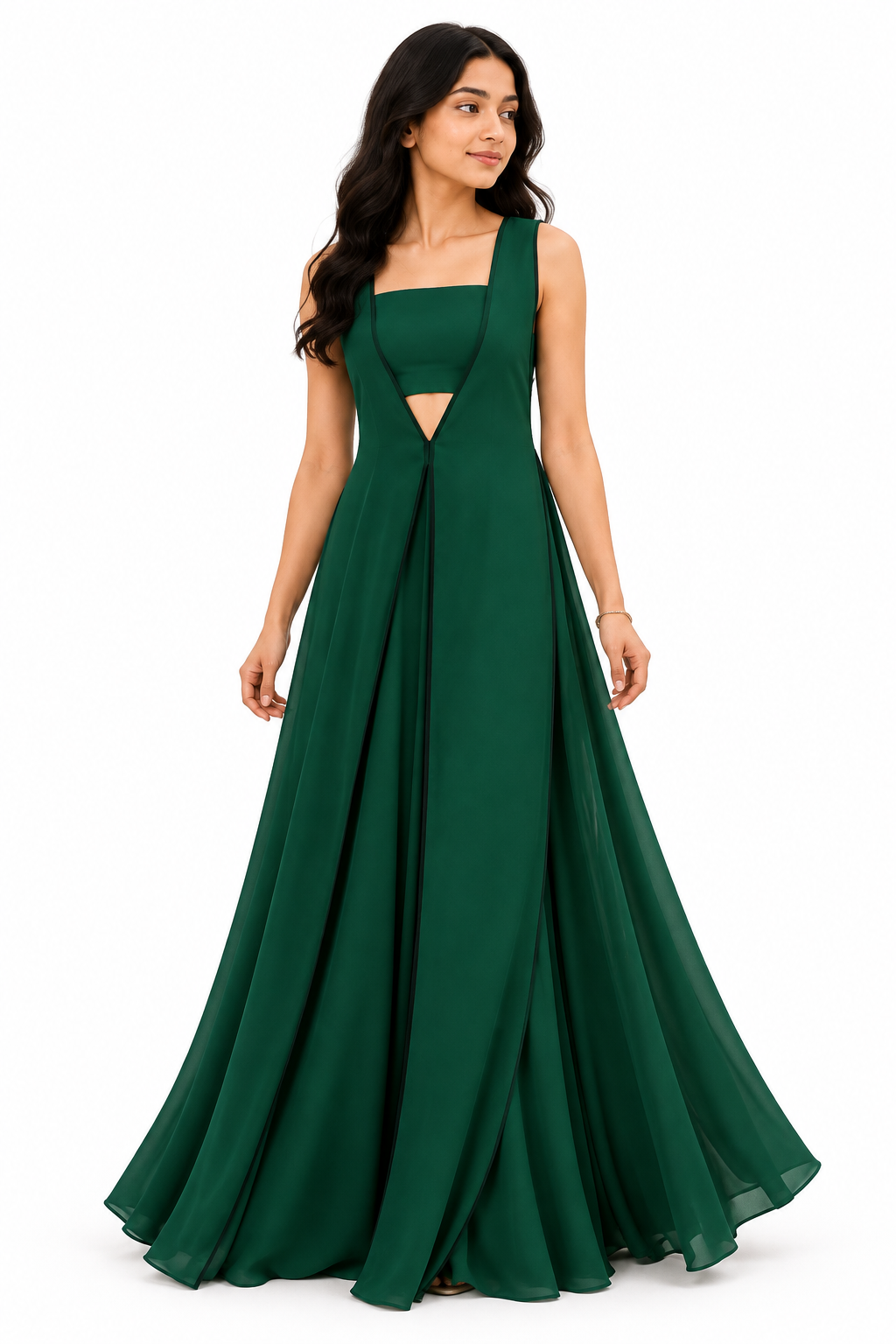 Monochrome Line Gown