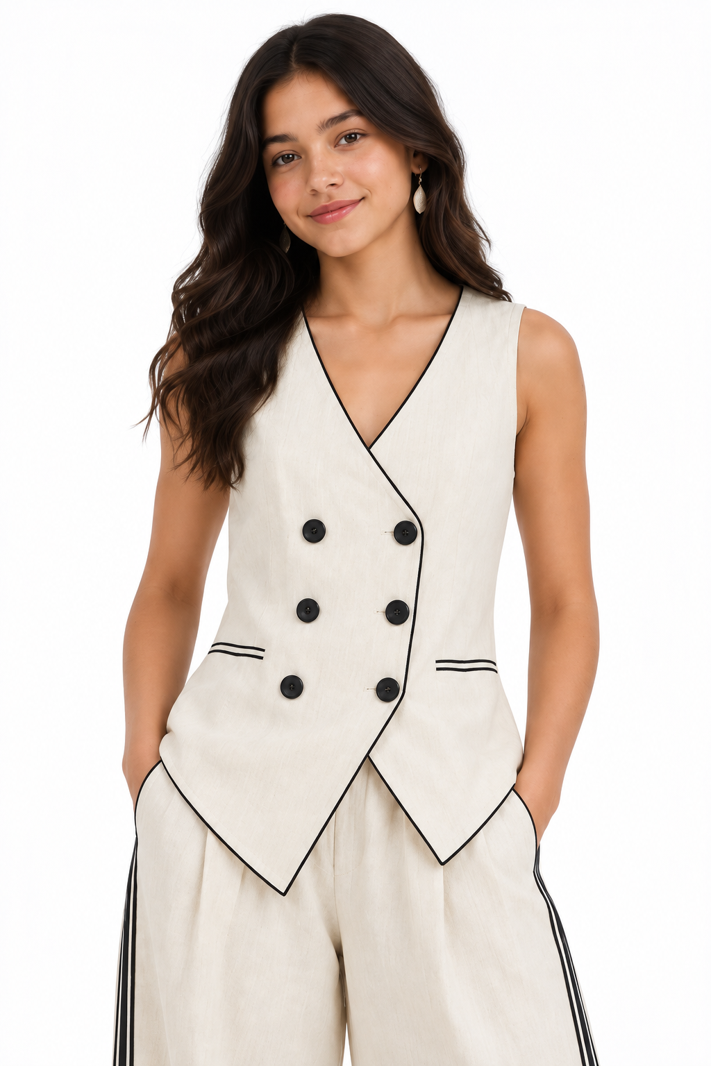 Asymmetric Linen Co-ord Set